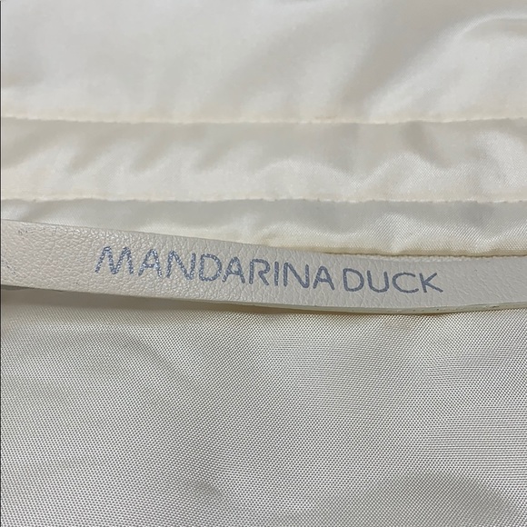 Mandarina Duck Cream Nylon Shoulder Bag Light Tote - Picture 2 of 8